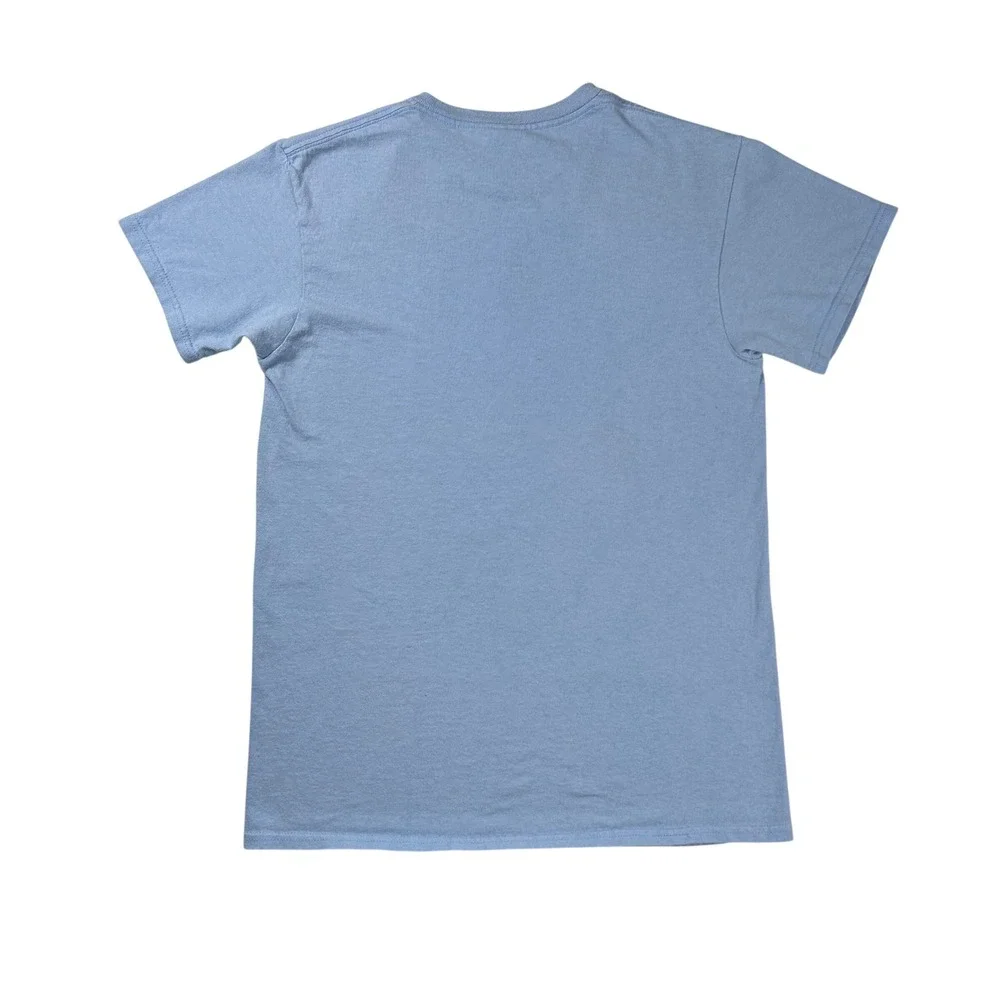 Friday the 13th Camp Crystal Lake Jason Voorhees Blue Graphic T-Shirt Mens Small